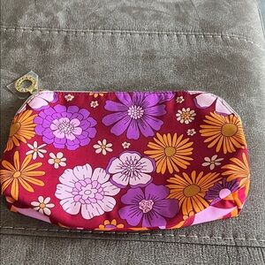 Estee Lauder Floral Cosmetic Bag - Red and Purple